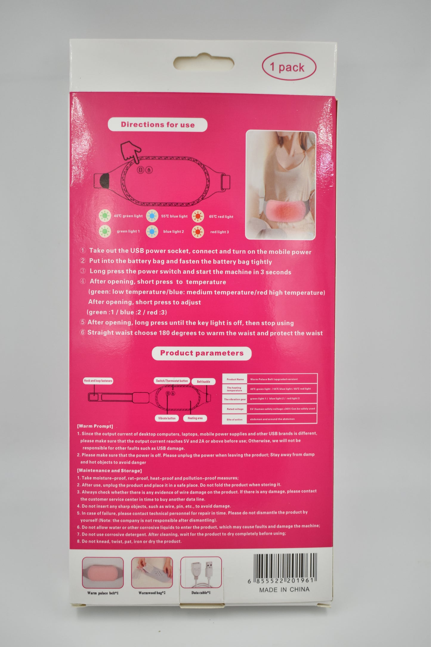 Cinturón Recargable Alivio Rápido de Cólicos Menstruales ✅