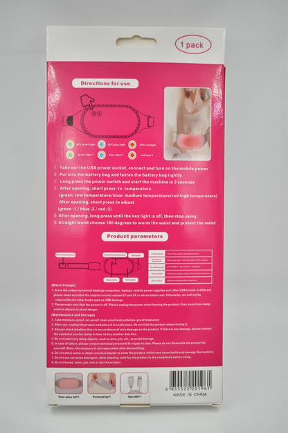 Cinturón Recargable Alivio Rápido de Cólicos Menstruales ✅