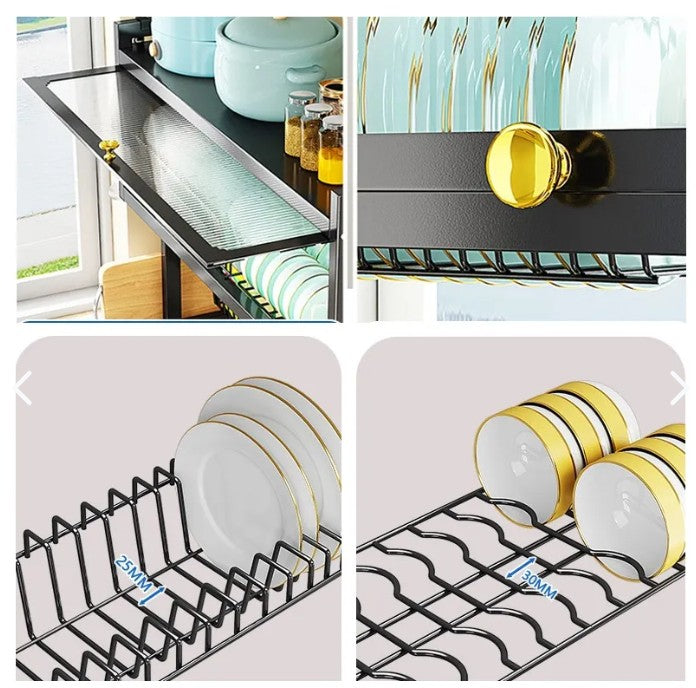 Escurridor de Platos con Gabinete Organizador para Cocina ✅