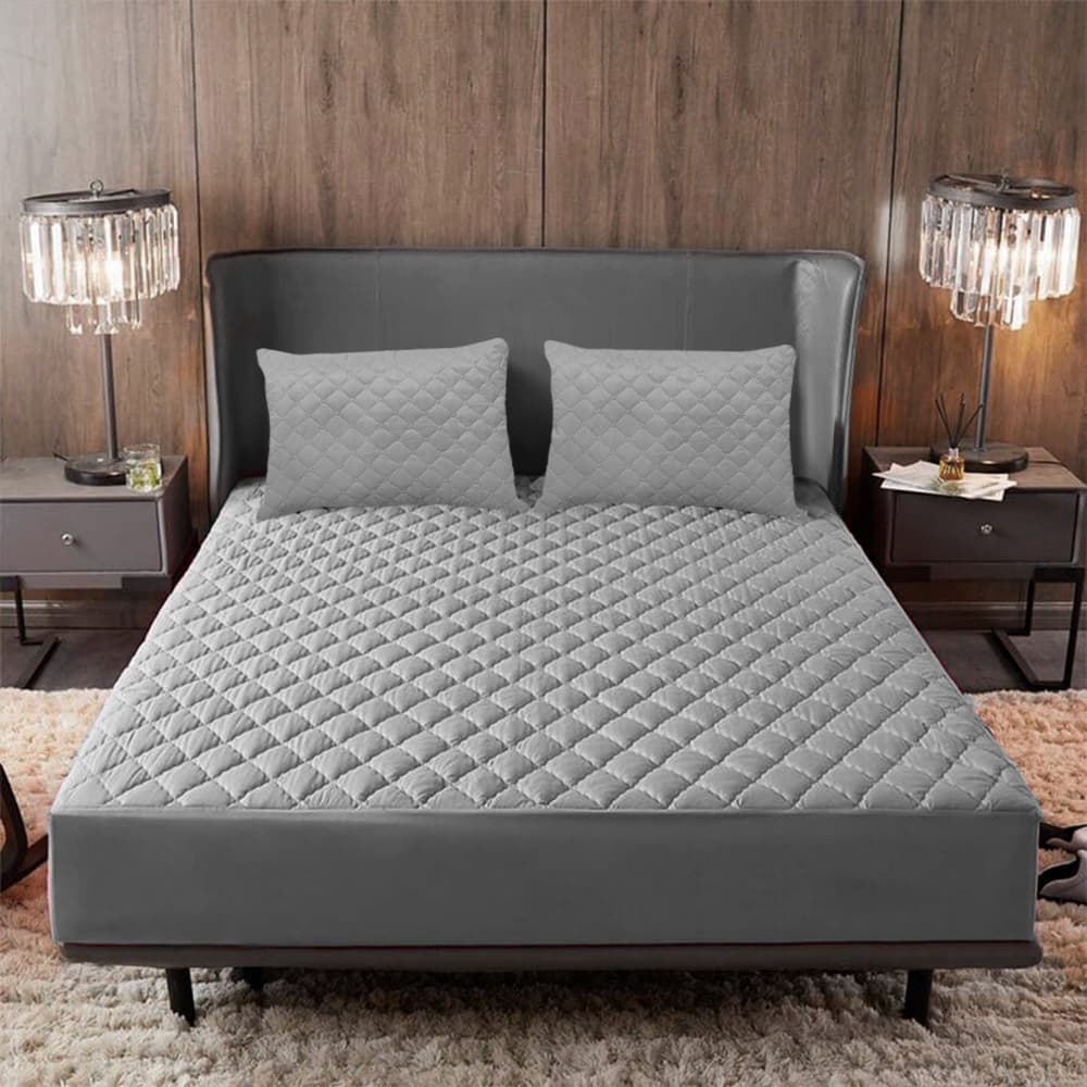 Combo Protector de Colchón premium  + Protectores de Almohada | Antiácaros y Acolchado ✨