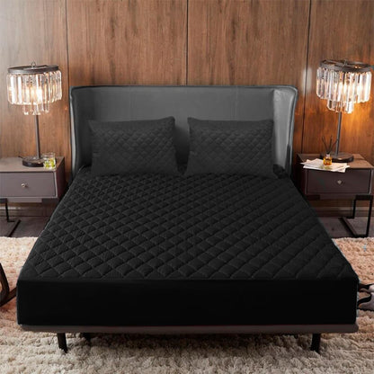 Combo Protector de Colchón premium  + Protectores de Almohada | Antiácaros y Acolchado ✨