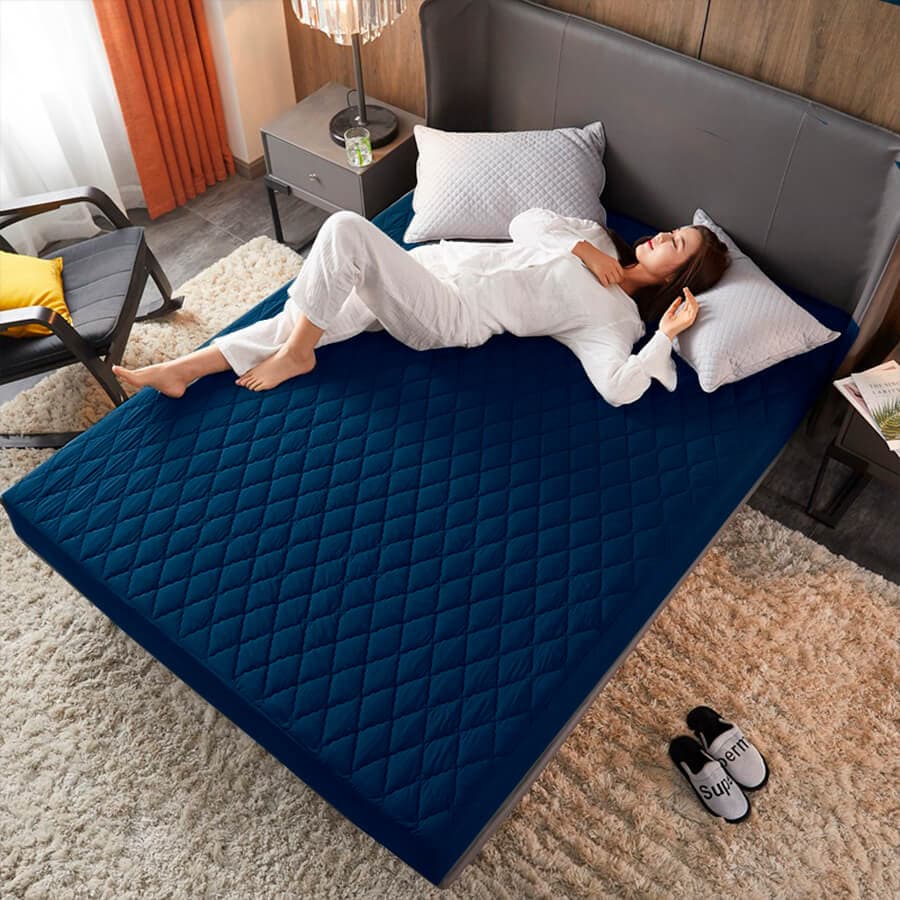 Combo Protector de Colchón premium  + Protectores de Almohada | Antiácaros y Acolchado ✨