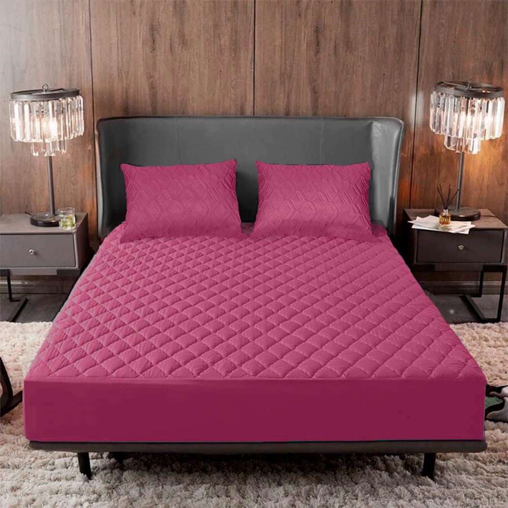 Combo Protector de Colchón premium  + Protectores de Almohada | Antiácaros y Acolchado ✨