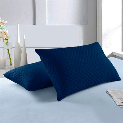 Combo Protector de Colchón premium  + Protectores de Almohada | Antiácaros y Acolchado ✨