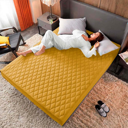 Combo Protector de Colchón premium  + Protectores de Almohada | Antiácaros y Acolchado ✨