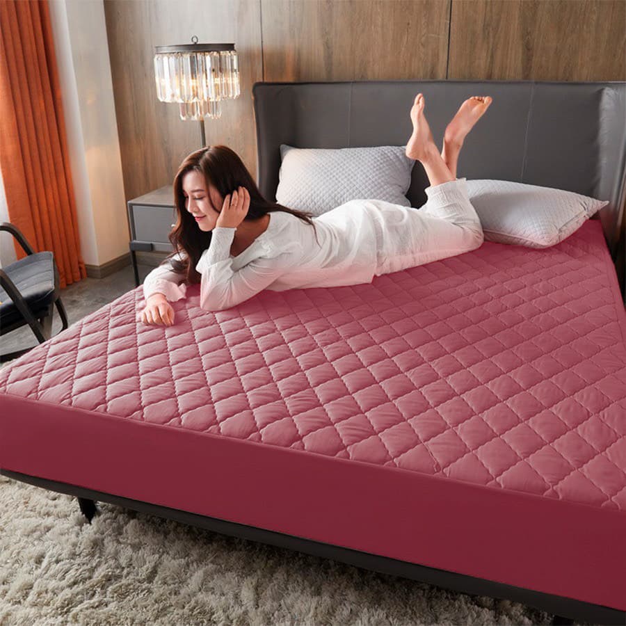 Combo Protector de Colchón premium  + Protectores de Almohada | Antiácaros y Acolchado ✨