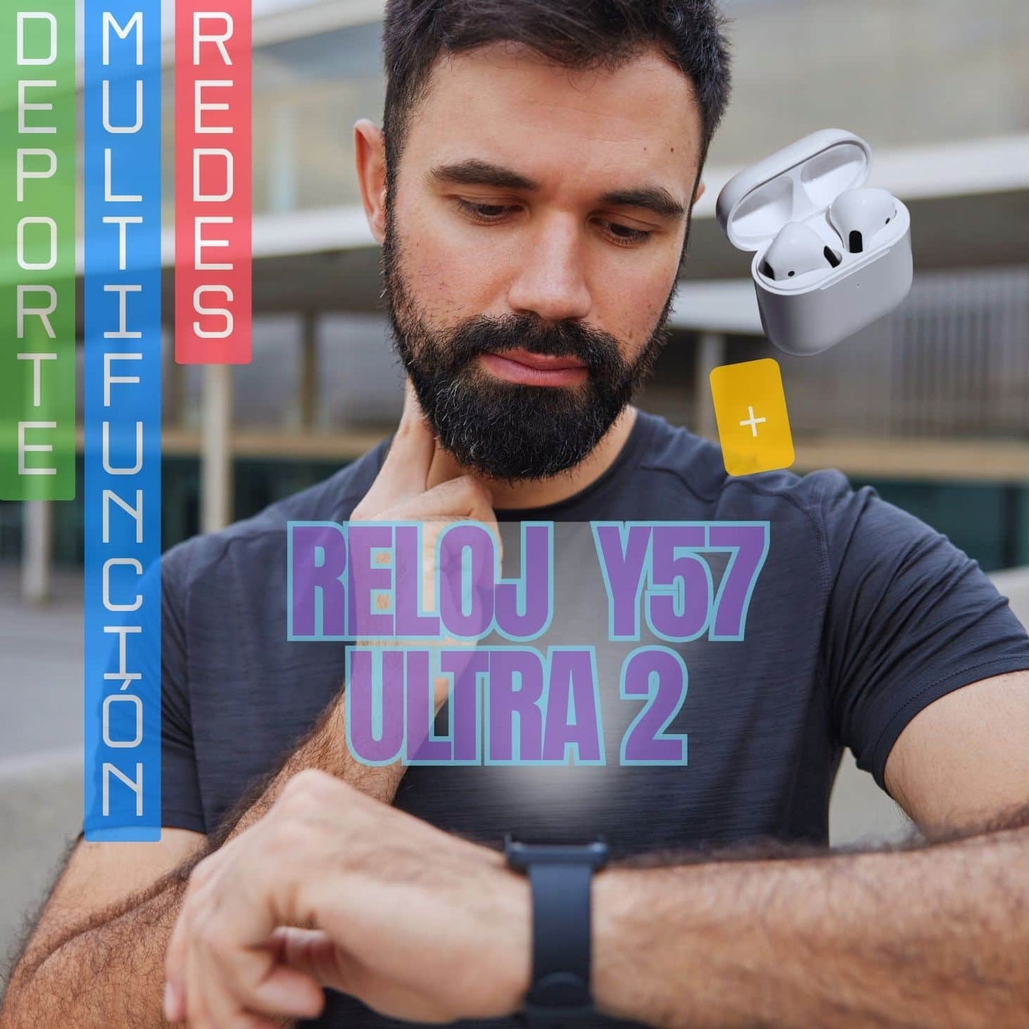 ⌚ Reloj Y57 Ultra 2 – Smartwatch Multifunción + AirPods Promoción ✅